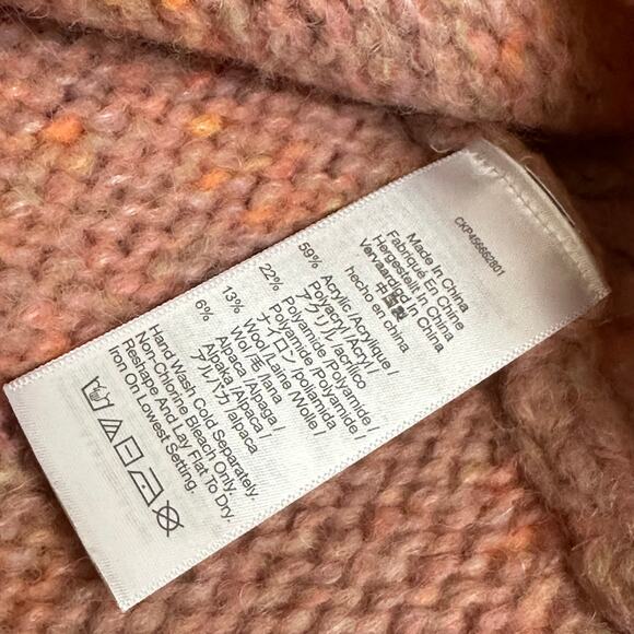 Madewell Varina Mockneck Pink Knit Wool Alpaca Pullover Sweater Size XS - Picture 6 of 8